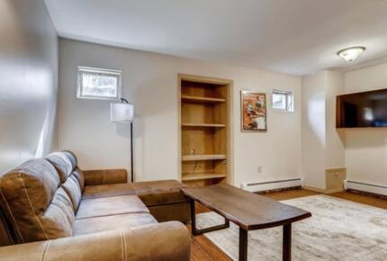 living room with fireplace