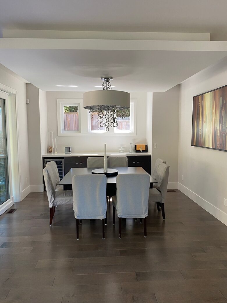 Home Exchange in Vancouver, BC, Canada dining room and wet bar