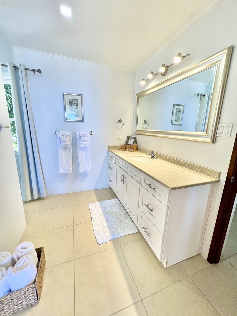Modern, spacious bathrooms