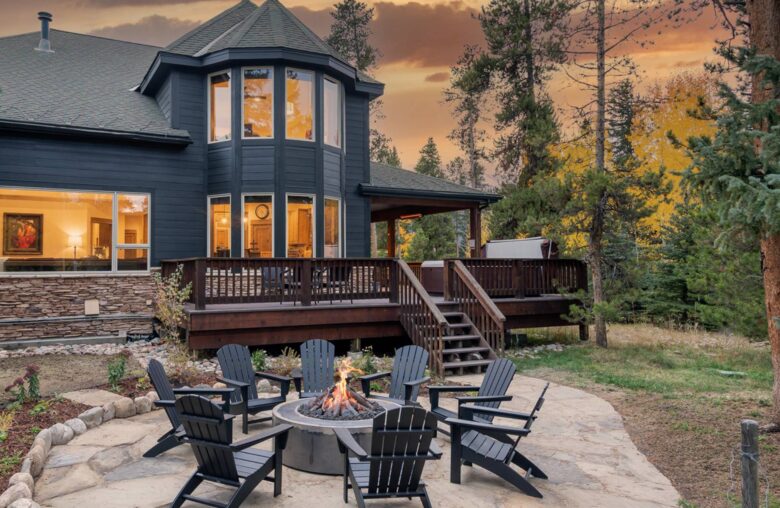 Back patio and fire pit