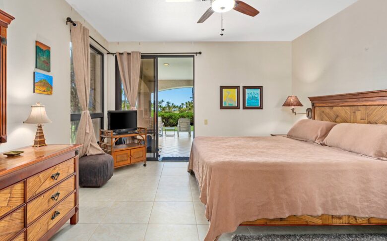 Master bedroom with king bed