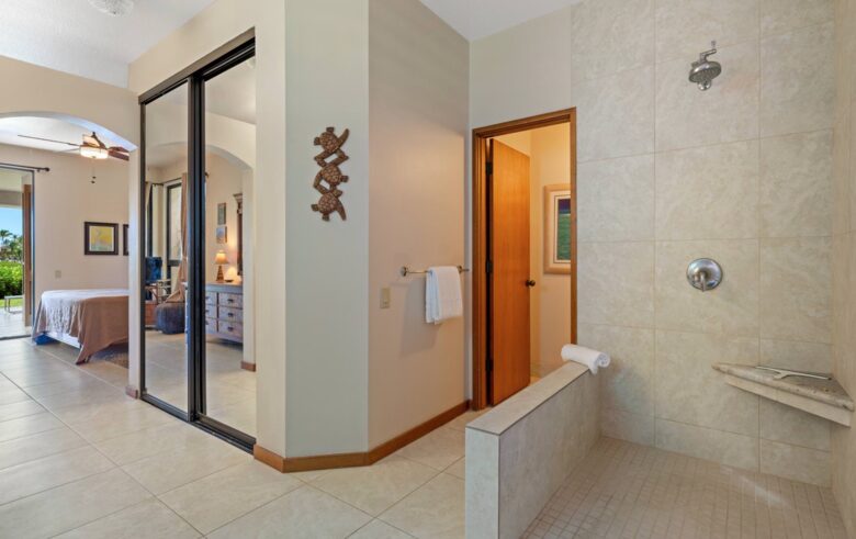 Master bathroom with walk-in shower