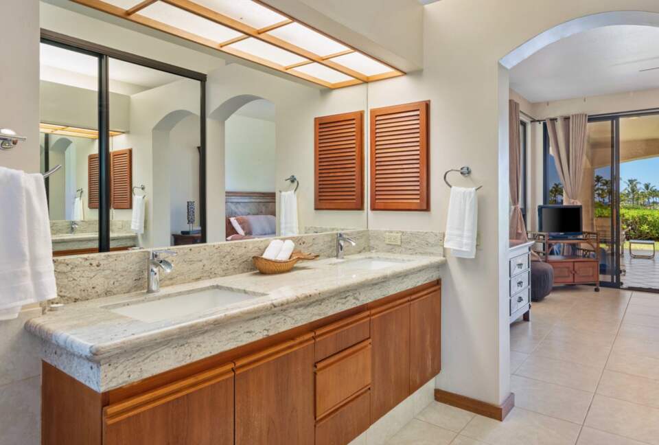 Master bathroom with walk-in shower
