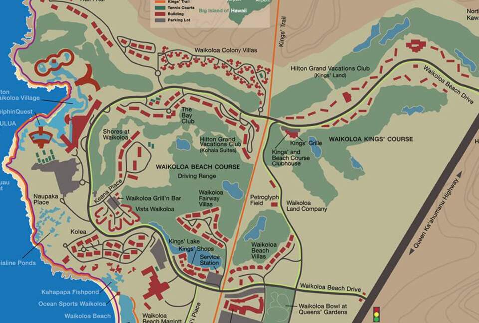 Map of resort and area