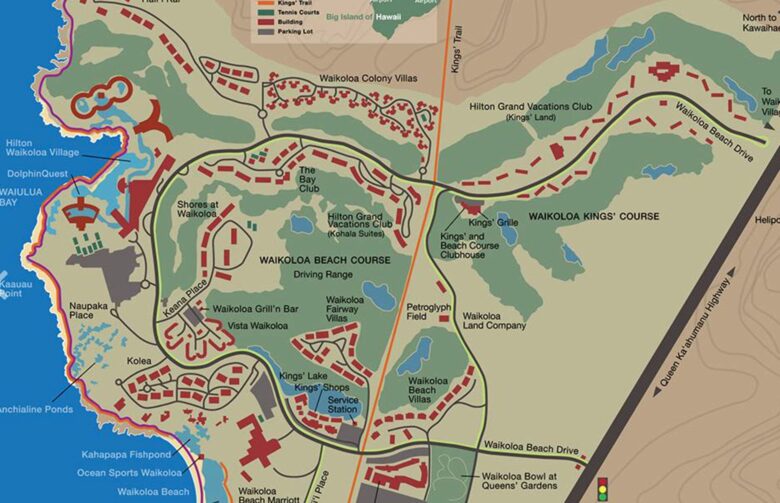 Map of resort and area