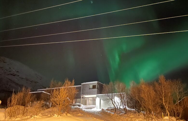 In season the northern lights dance in the sky