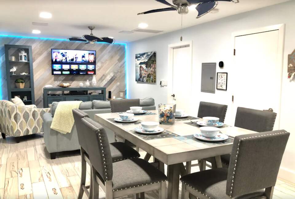 Open living and dining