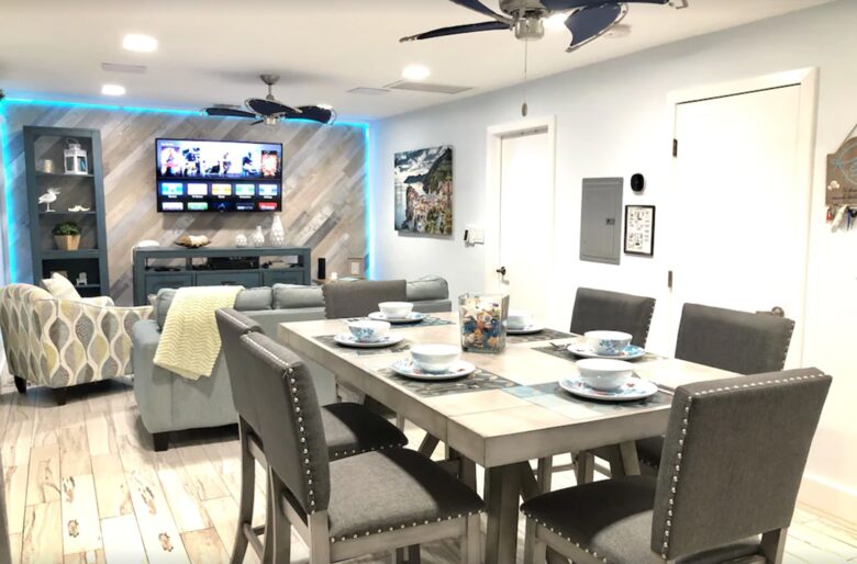 Open living and dining