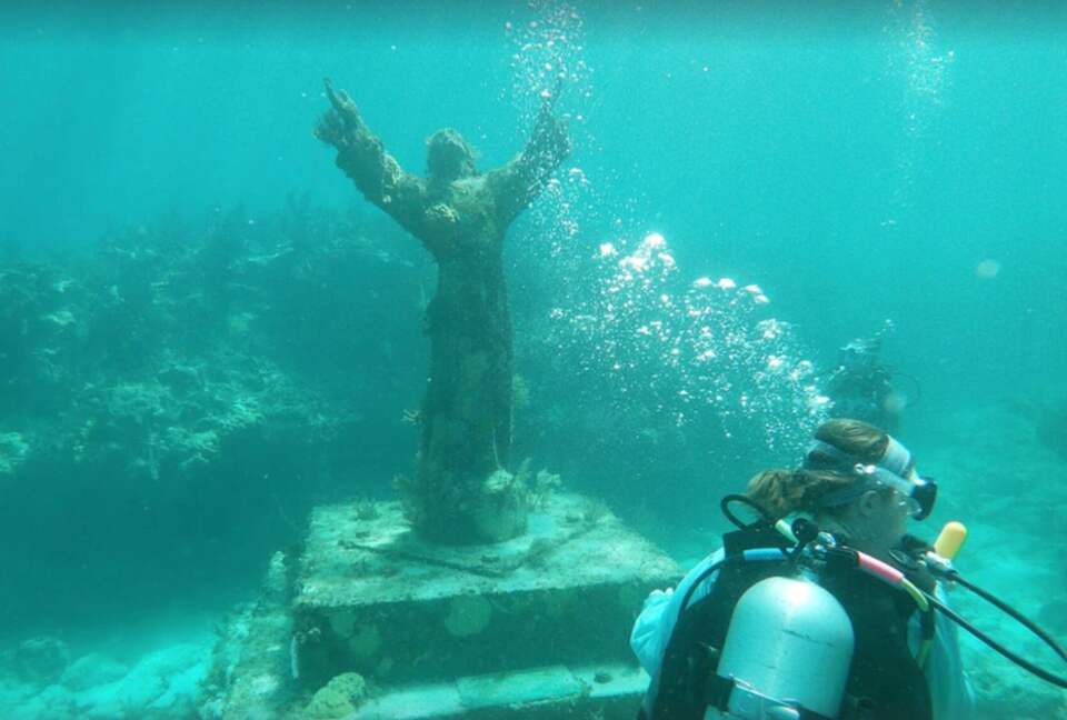 Underwater Christ at Pennecamp Coral Reef State Pk
