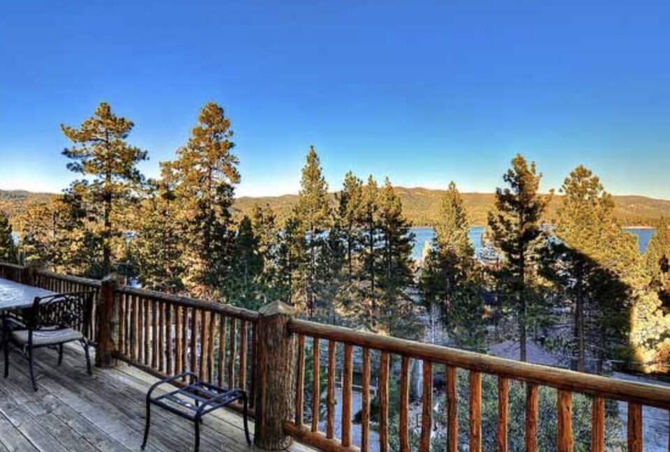 Home Exchange in Big Bear Lake, CA patio with a view