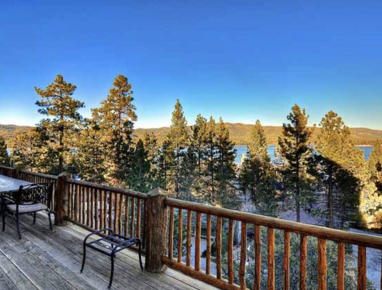 Home Exchange in Big Bear Lake, CA patio with a view
