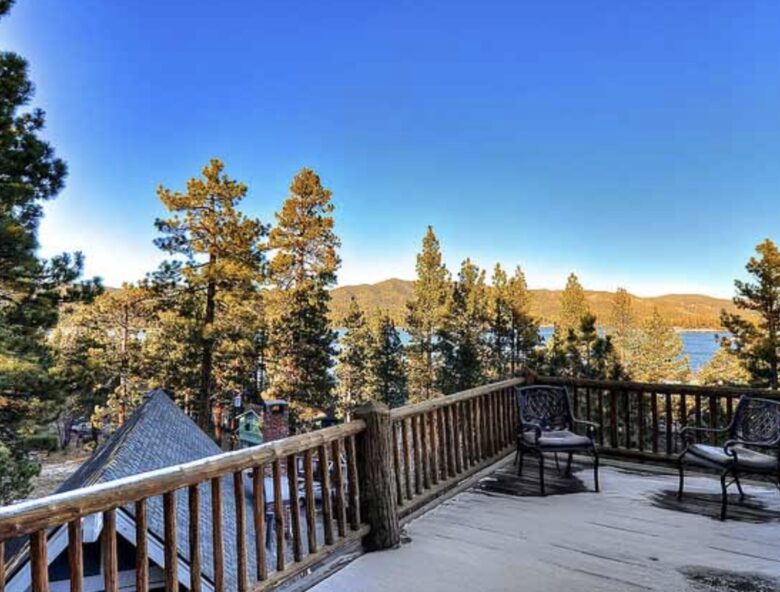 Home Exchange in Big Bear Lake, CA patio with a view
