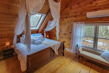 Master bedroom with skylight