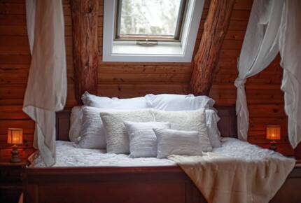 Master bedroom with skylight