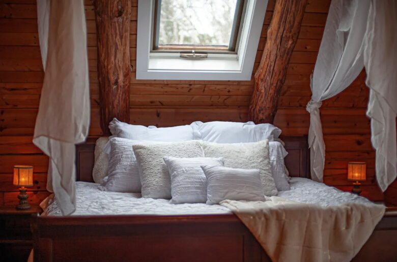 Master bedroom with skylight