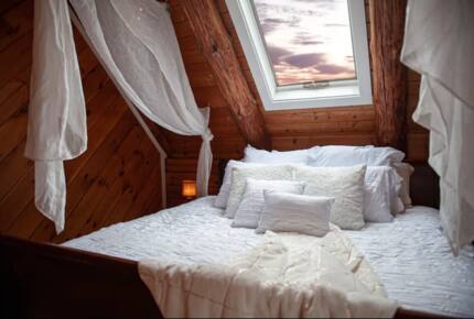 Master bedroom with skylight