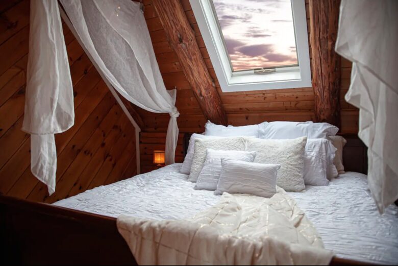 Master bedroom with skylight