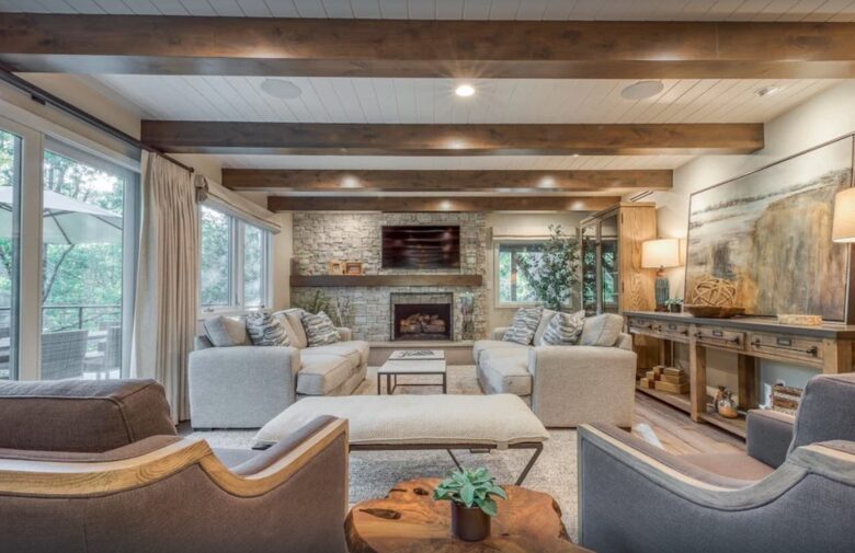 Open living room with views