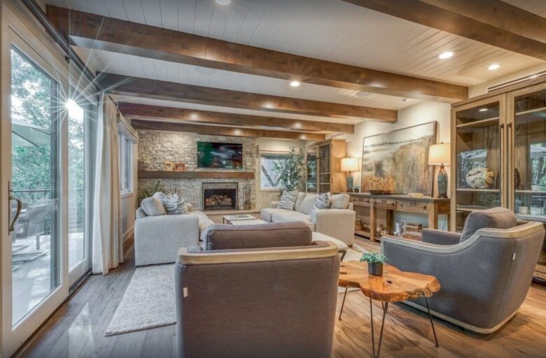 Open living room with views