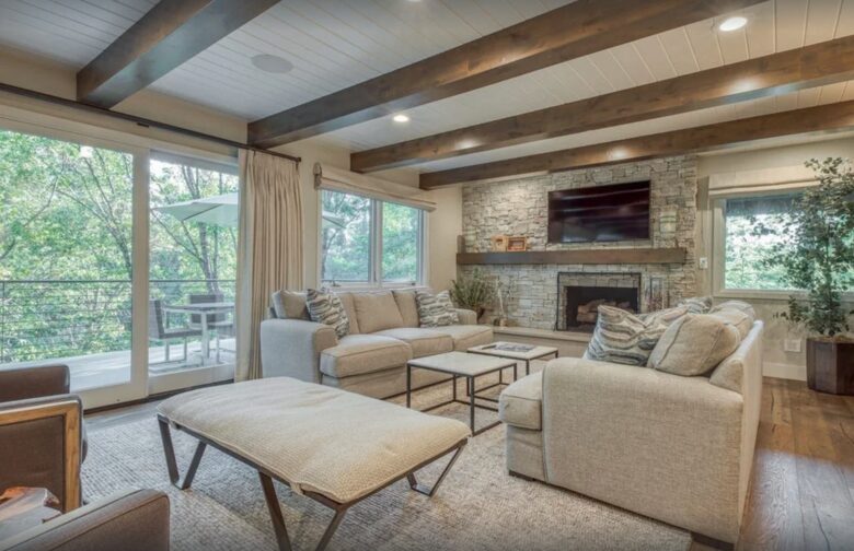 Open living room with views