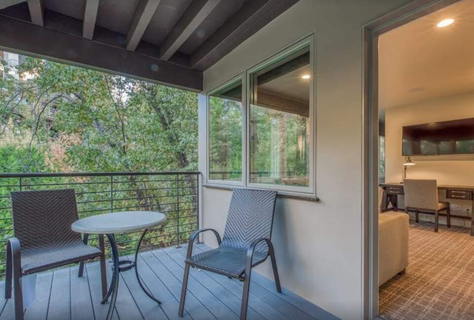 Master bedroom balcony and sun room