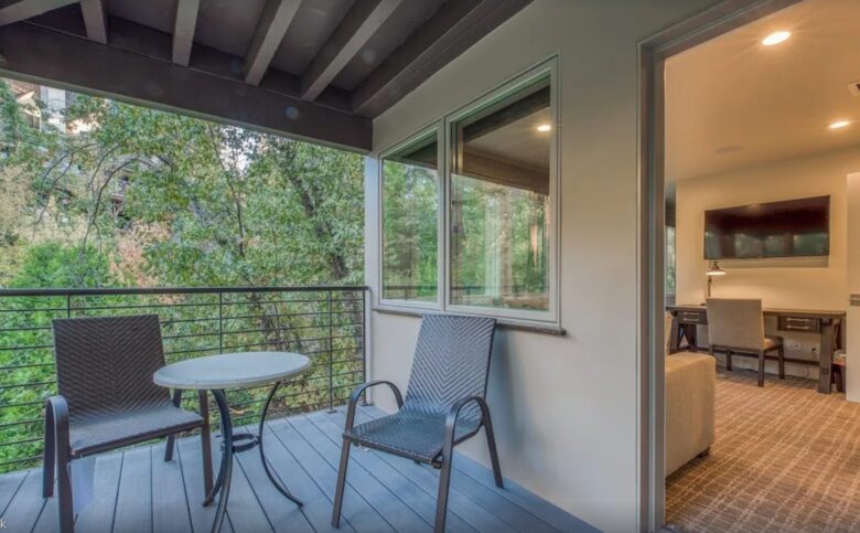 Master bedroom balcony and sun room