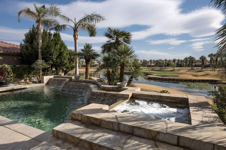 Home Exchange in La Quinta, CA pool and hot tub