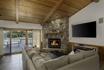 Home Exchange in Eagle River, WI second living space with fireplace