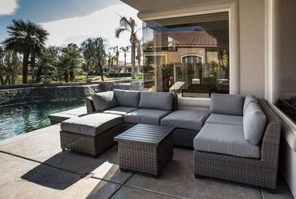 Home Exchange in La Quinta, CA outdoor lounge