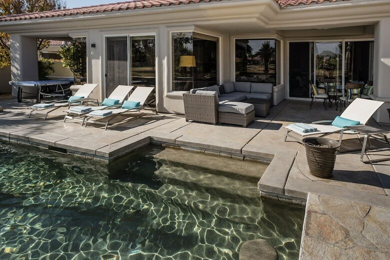 Home Exchange in La Quinta, CA cool pool view