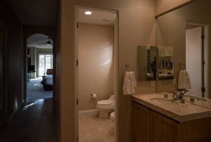 Home Exchange in La Quinta, CA master bathroom