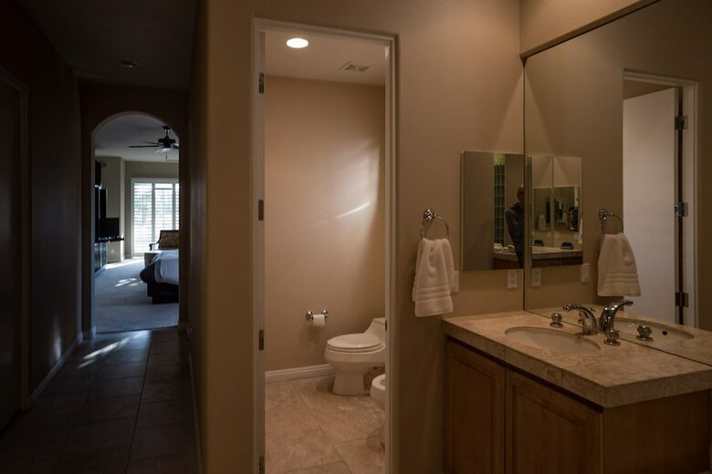 Home Exchange in La Quinta, CA master bathroom