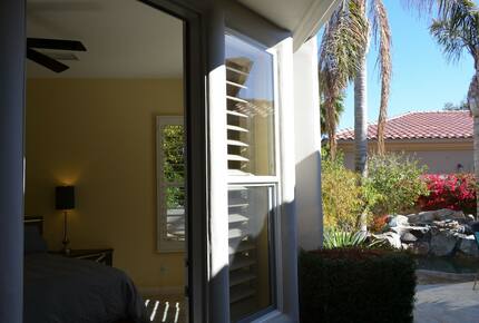 Home Exchange in La Quinta, CA casita entrance to courtyard