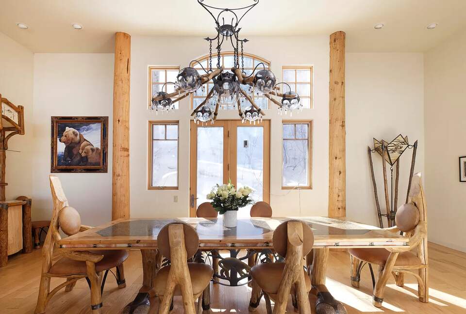 Home Exchange in Snowmass Village dining room table