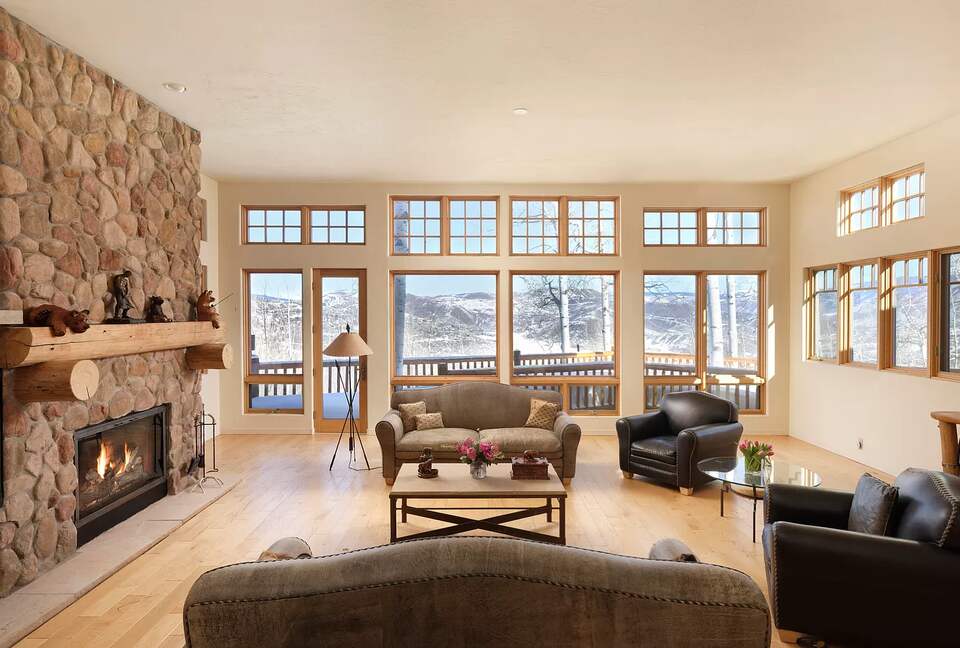 Home Exchange in Snowmass Village family room view 2