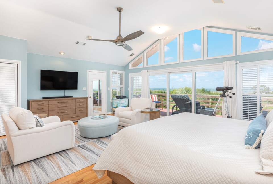 Master bedroom with sitting area