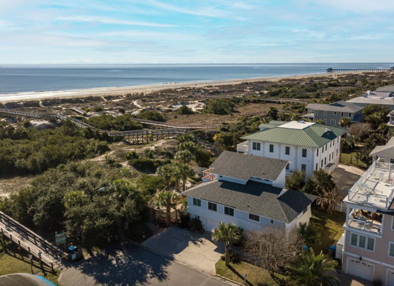 View of property and beach