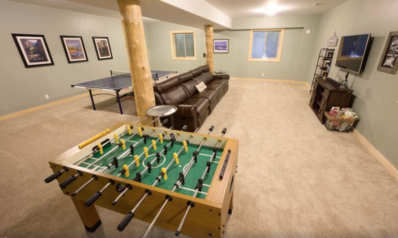 Game room with ping pong and foosball