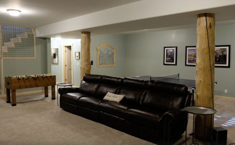 Game room with ping pong and foosball