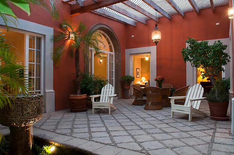 Home Exchange in San Miguel de Allende central courtyard