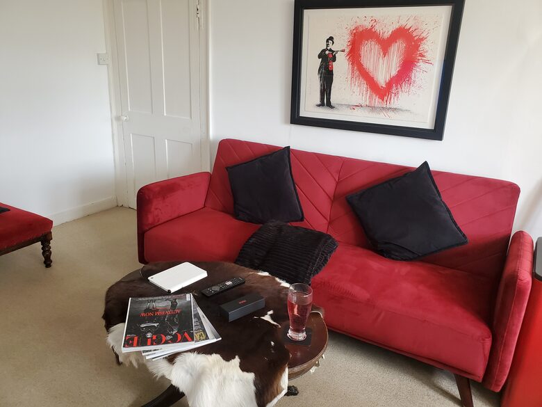 Living Room displaying a wide range of contemporary art