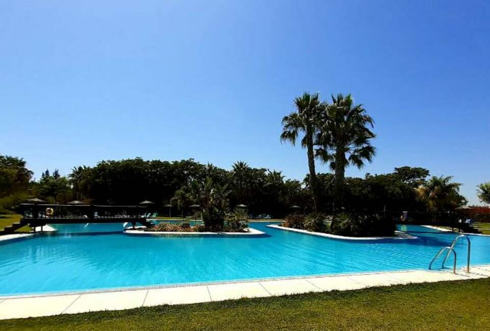 Shared pool with families living in same compound
