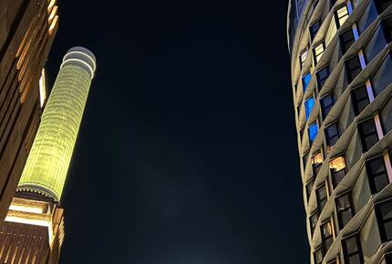 The corner of the Frank Gehry building