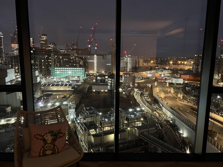 master bedroom night time view