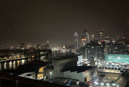view across the Thames from the roof terrace