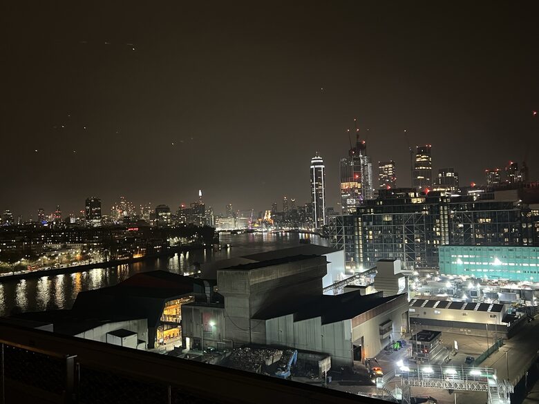 view across the Thames from the roof terrace