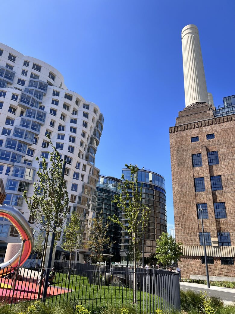 Rank Gehry and Norman Foster buildings alongside The Power Station