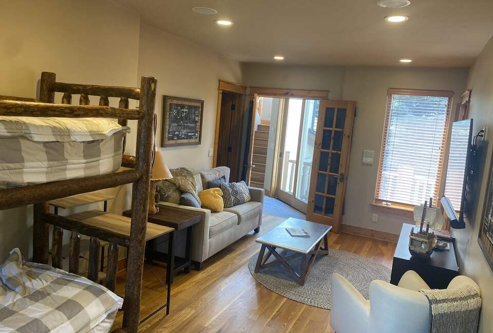 Lower level TV room and bunk room