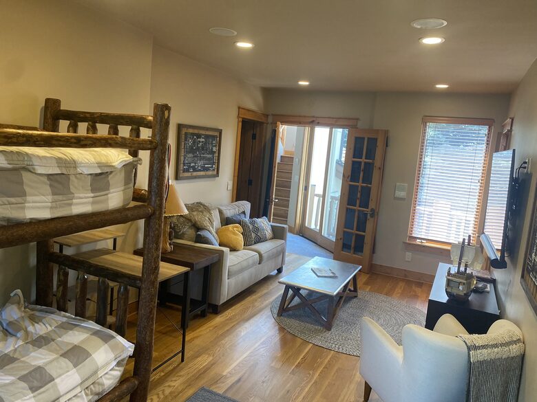 Lower level TV room and bunk room