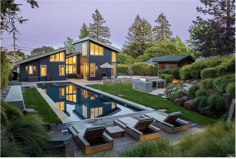 Modern Home in West Sonoma County Farm Country, with Pool - Sebastopol, California